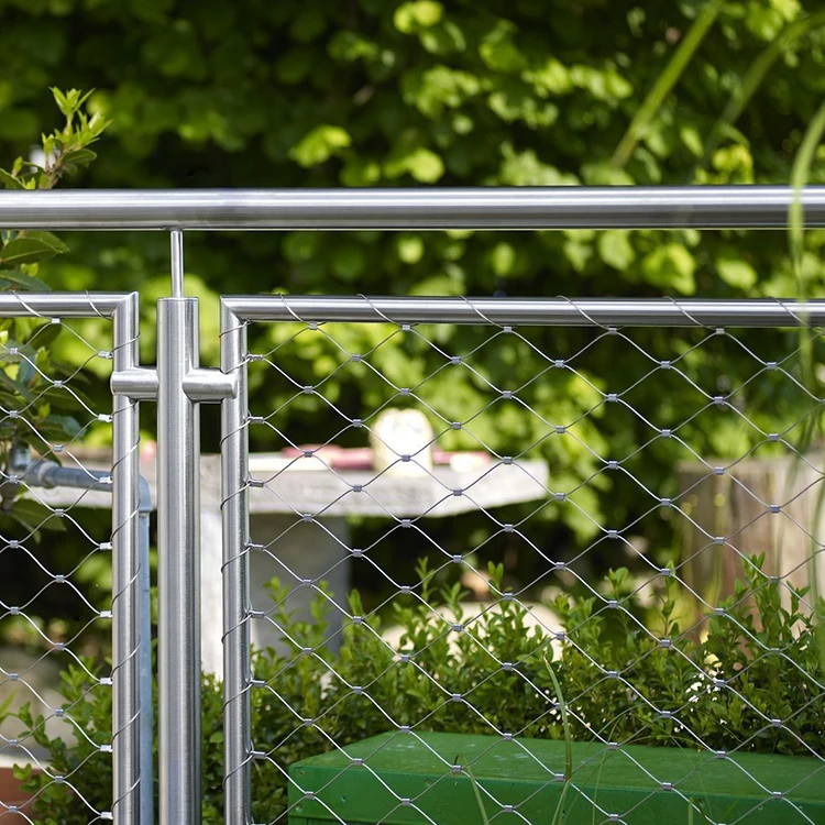 Green wall ss rope mesh green facade stainless steel cable net anti falling dropring mesh inox wire rope mesh