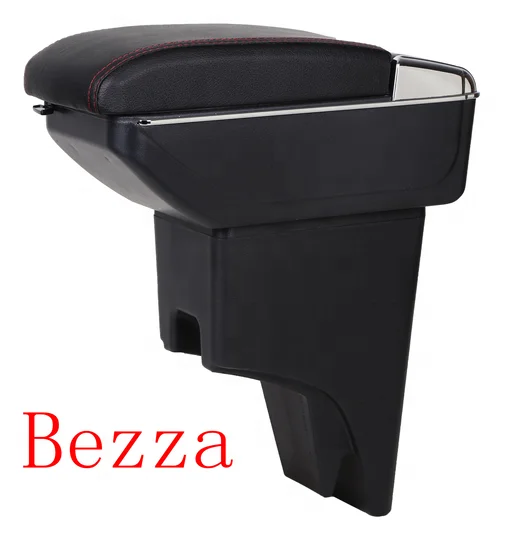 Old model design black Car Center Console Armrest Storage Box Leather ArmRest For Mazda 2