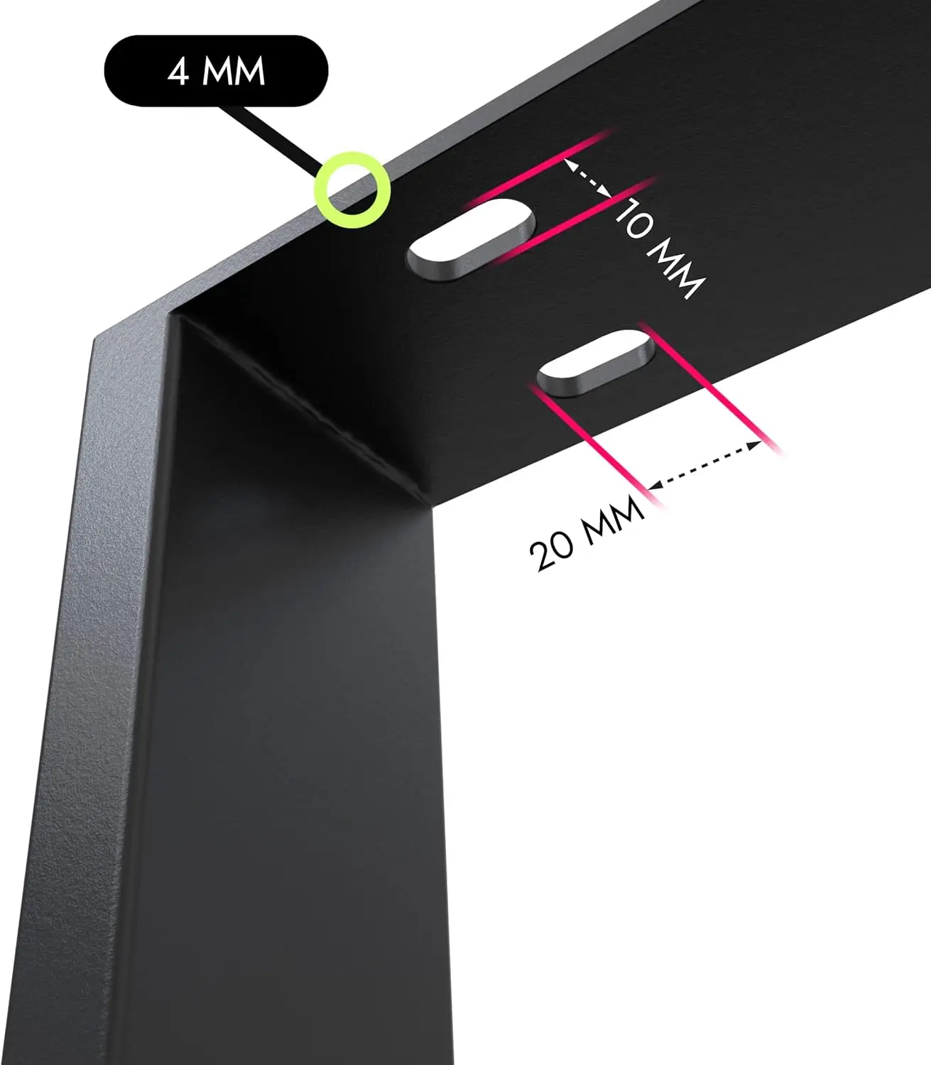 Black Wrought Iron Dining Legs, Industrial Style, Modern Square Design, Robust Construction , mail order packing