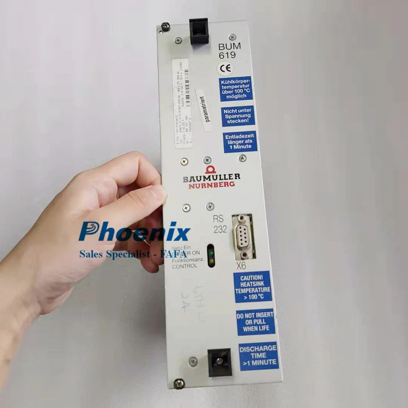 Original Used Roland BUM619 Unit BAUMULLER 037U392444 BUM619-12/18-31R-0001-0303-AM Electric Board 035D347335 for