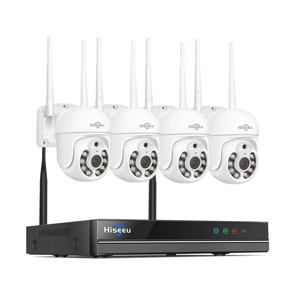 Hiseeu Wireless3MP PTZ цифровой зум видеонаблюдения IP камера, Wi-Fi ip-камера видеонаблюдения безопасности системы 2 Way Аудио Открытый Wi-Fi камера Kit