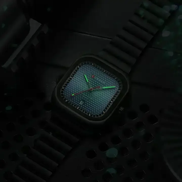 Мужские водонепроницаемые кварцевые 8460 с квадратным циферблатом