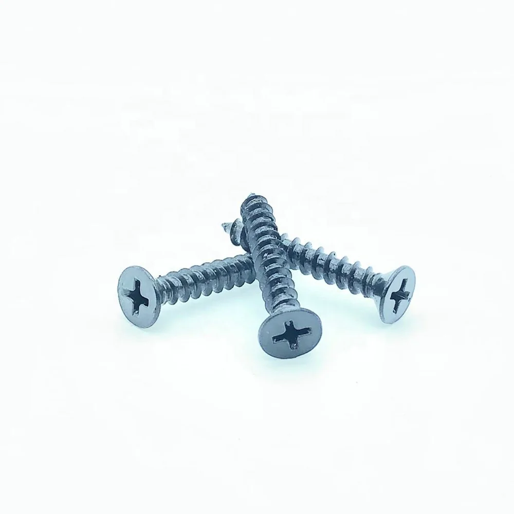 Wholesale Factory Price Black Color With Flat Head Oval Head Wood Screws