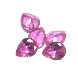 Niel gems pear cut 3# tear rose pink corundum prices wholesale synthetic sapphire gemstone loose ruby gem