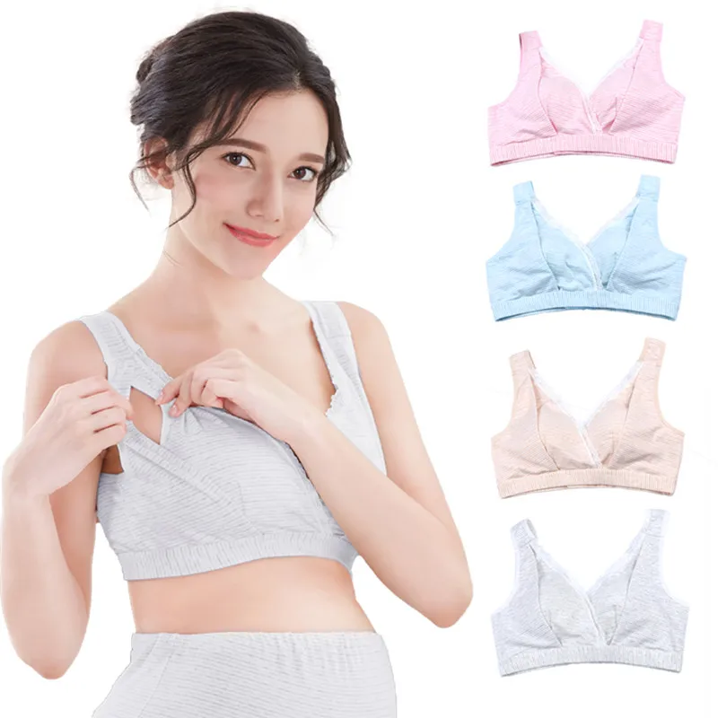 
Бюстгальтер для беременных женщин без косточек хлопковый кружевной топ для кормления и сна для беременных комбинированный бюстгальтер для кормящих матерей бюстгальтер с подкладкой для беременных 