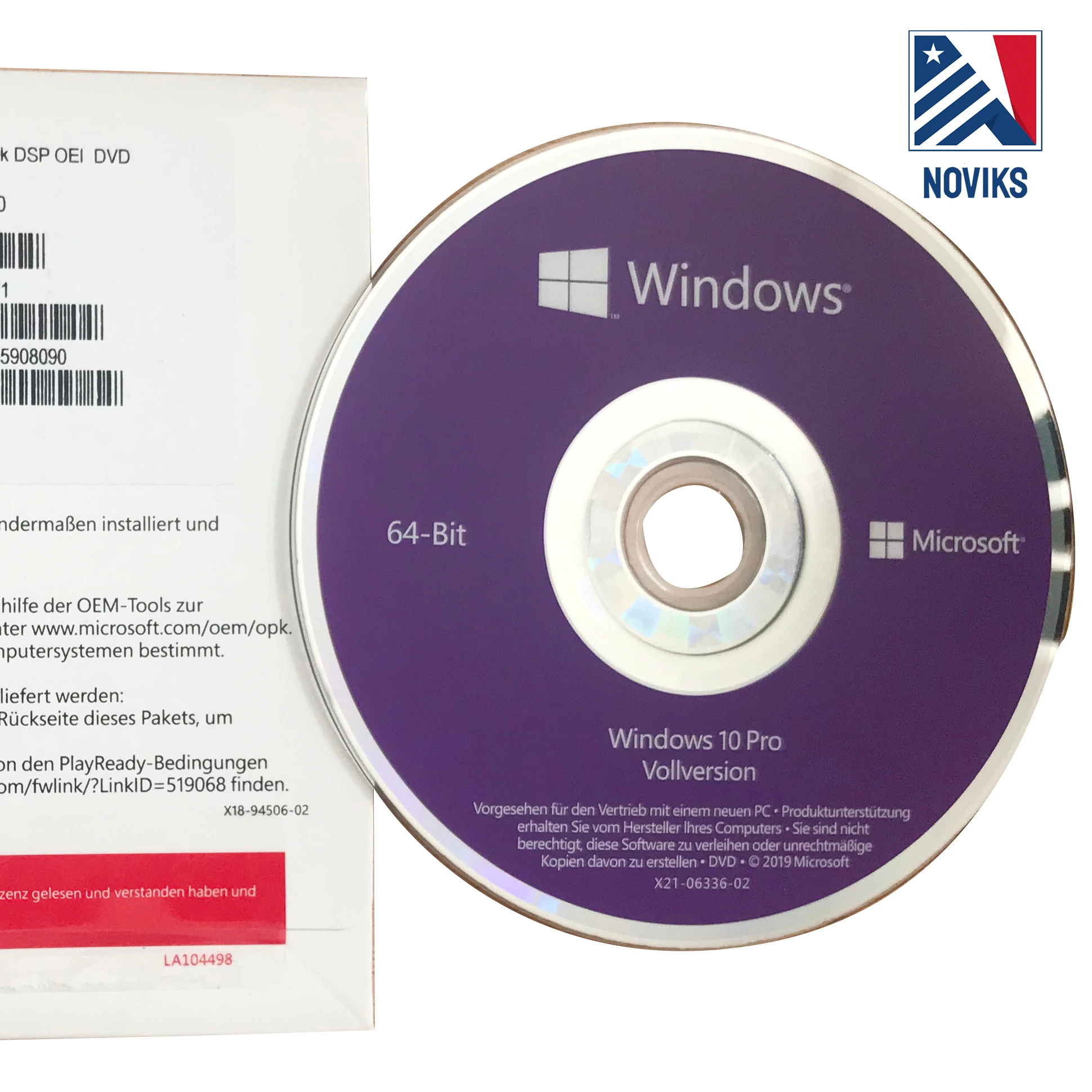 Windows 10 Pro OEM 64 бит DVD для немецкого microsoft