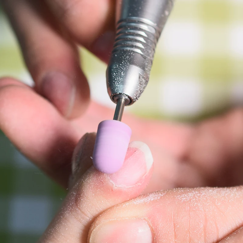 5 in 1 Ceramic Diamond Electric Rotary Burr Manicure Gold Bit Set 3-Way Carbide Nail Drill Filing Bits