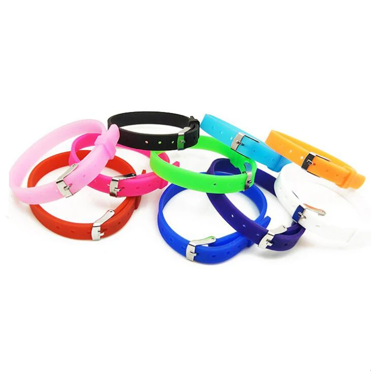 Slender Metal Buckle Sports Slender 8Mm Can Be Customized With Letters Silicone Strap