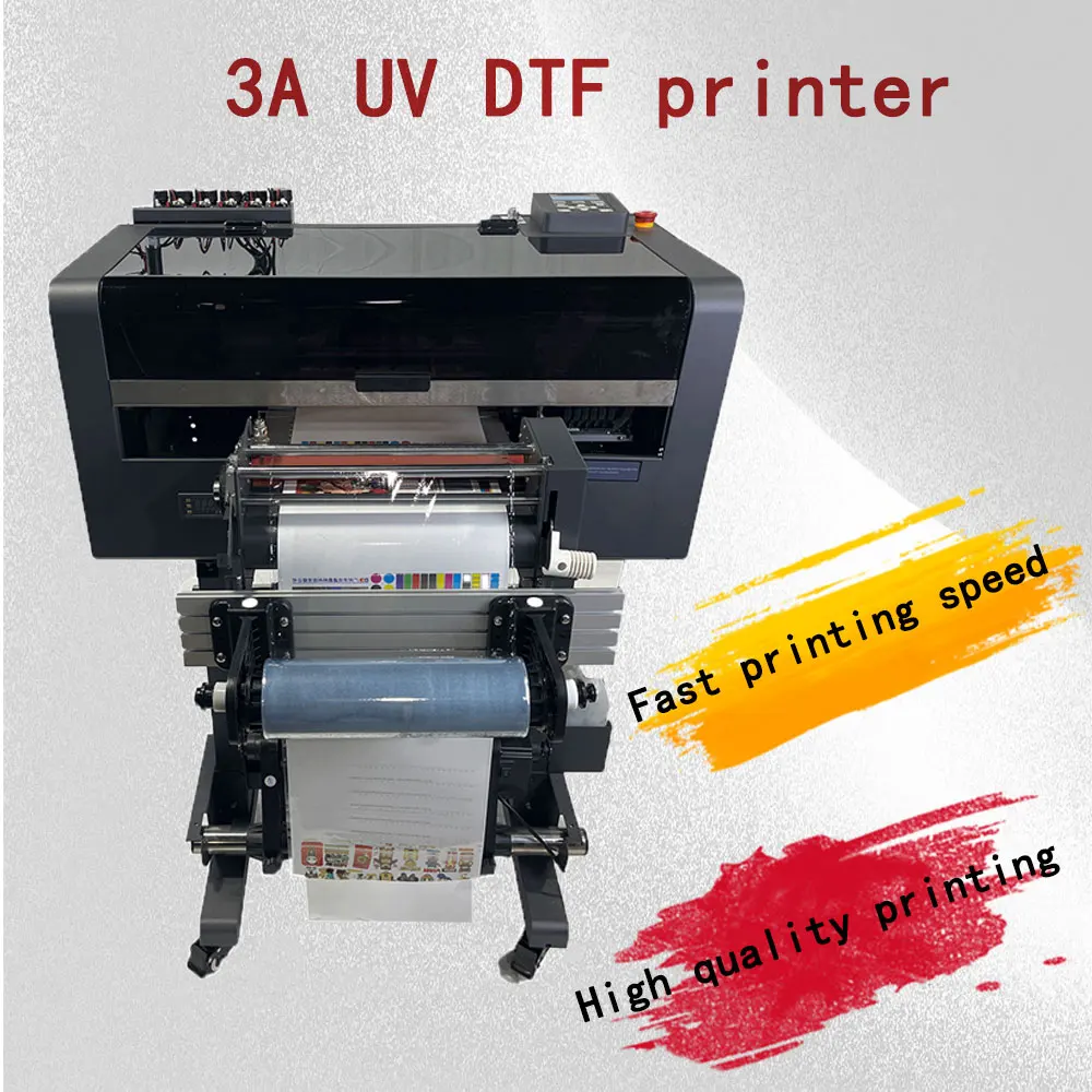 factory outlet 30cm uv dtf printer a3 logo printing hybrid uv Inkjet printer ab film for uv sticker printing dtf printer