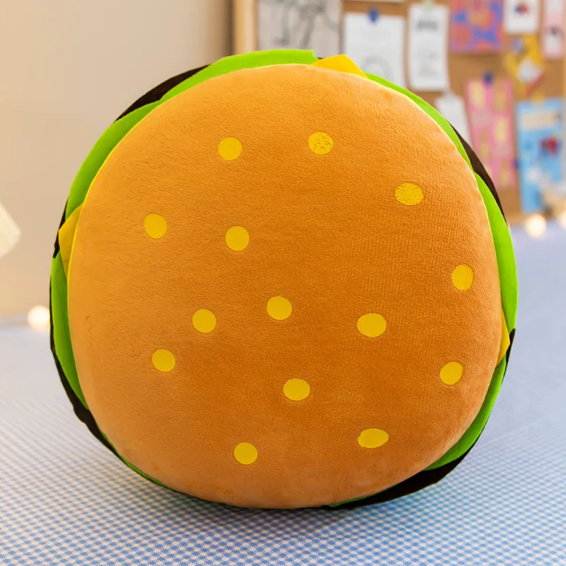 Food Stuffed Plush Toy Includes Fries Plush Pillow Cute Pizza Huge Hamburger Throw Pillow Soft Sofa Cushion Plushiel Toy for kid