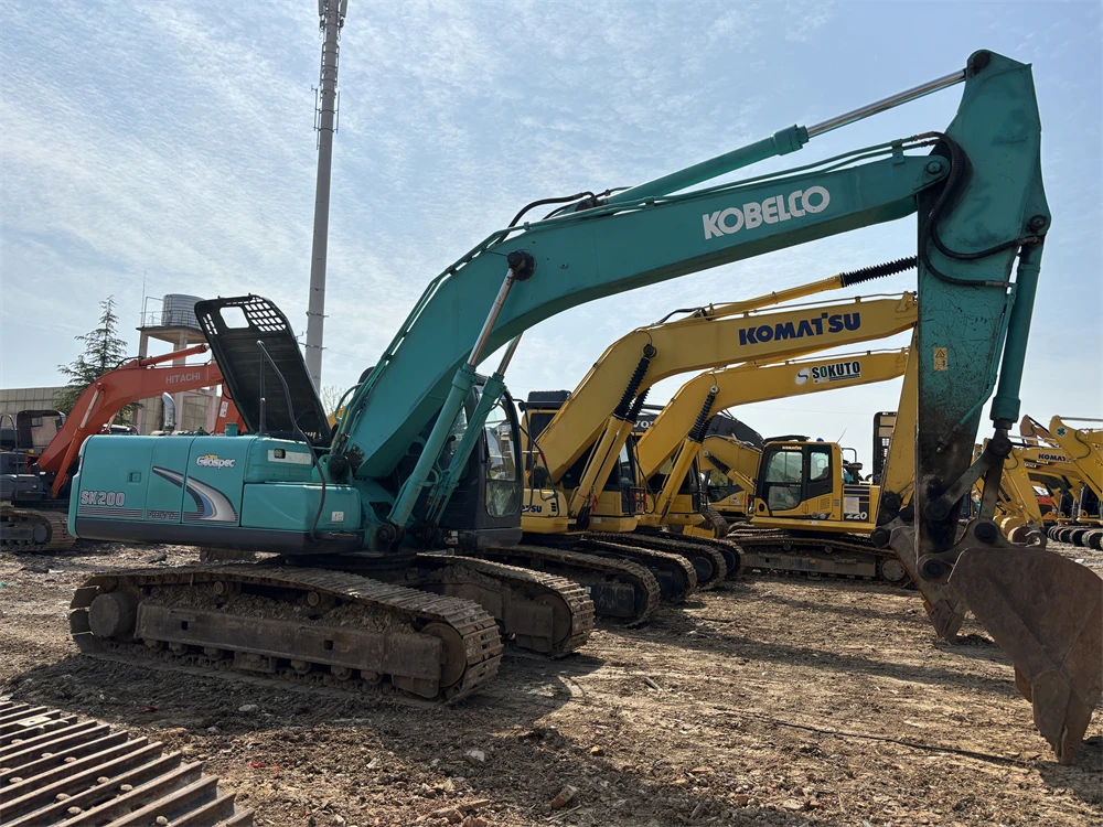 21 tons Excellent 85% new Japanese used kobelco sk210LC-8 crawler excavators cheap SK200-3/200-8 with nice running hours