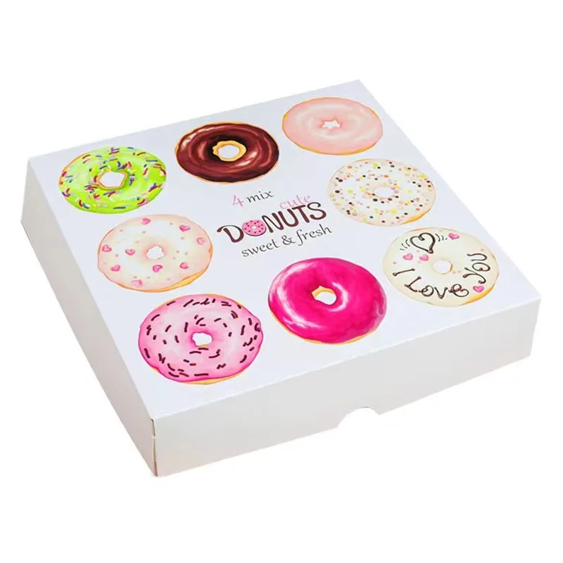 Strength factory customized printing cheese cake carrying box Birthday cake packaging box kraft paper cup paper bowl cake box