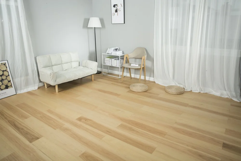 
Hickory 3-layer engineered wood flooring rubber engineering parquet 