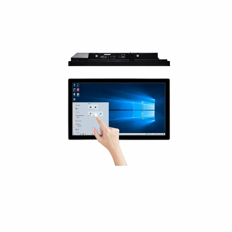 saw touch screen with usb driver 21.5inch wide view industrial wall mounted pcap touch all in one pc industrial mini computer