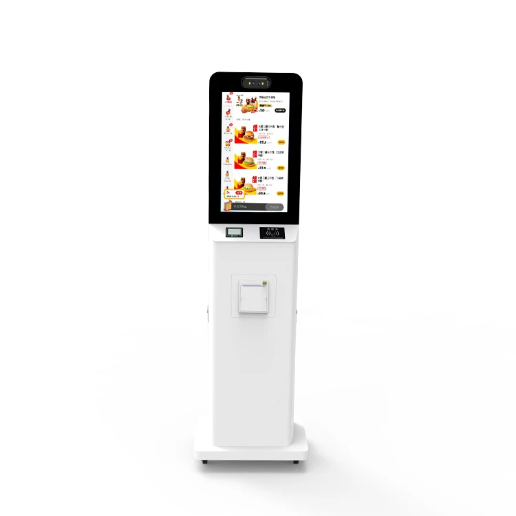 Fast Food Self-Service POS System All-in-One Indoor Restaurant Ordering Payment Kiosk Touch Screen Barcode Reader SDK