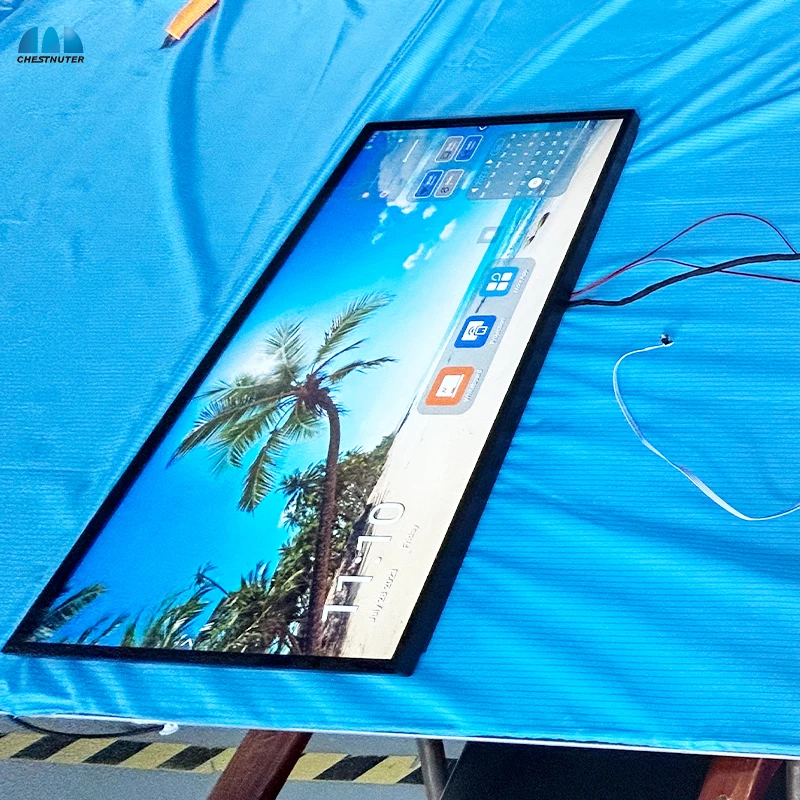 1000nits Shop Digital Window Display Ceiling Hanging Advertising Digital Signage LCD Window Glass Showcase Window Display