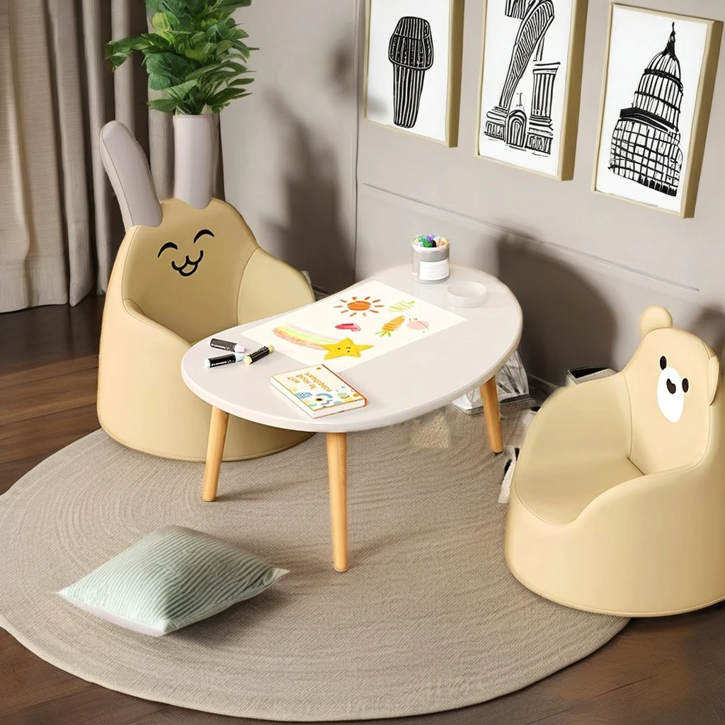 Modern White Sturdy Floor Desk Wood Mango Coffee Table for Living Room Stylish Home Furniture