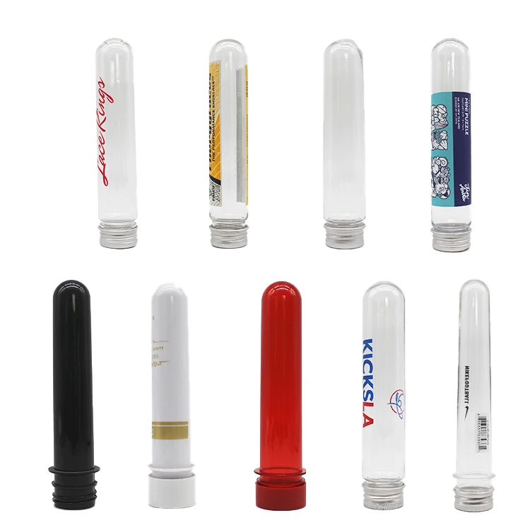 Plastic test tube with plastic screw lid