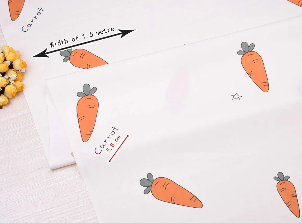 Pretty carrot fabrics cotton textiles 100% cotton printed
