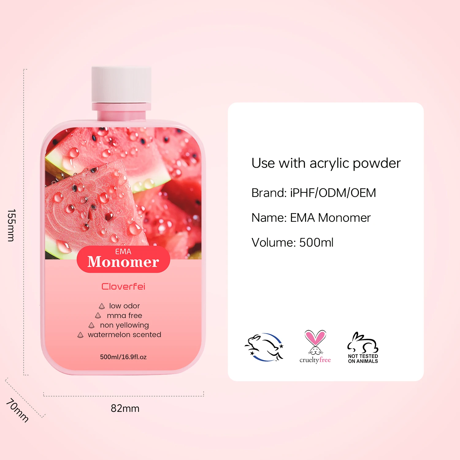 2024 New Arrival Private Label Extension Watermelon Flavored Monomer Acrylic Nail Liquid