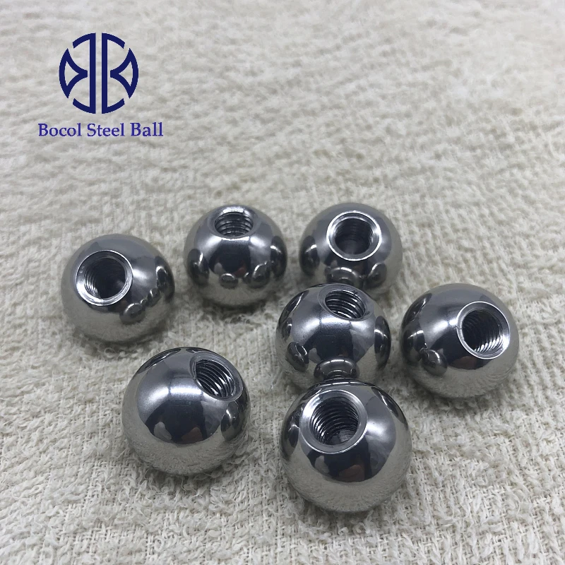 
high quality solid stainless steel ball with thread hole 