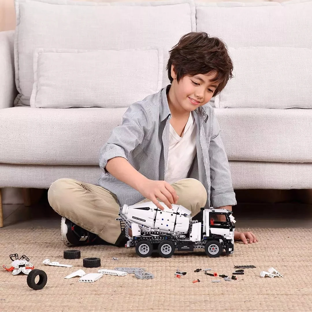 Конструктор Xiaomi ONEBOT инженерный танкер игрушка для мальчиков строительные блоки Детский пазл Инженерная модель миксера рождественские игрушки