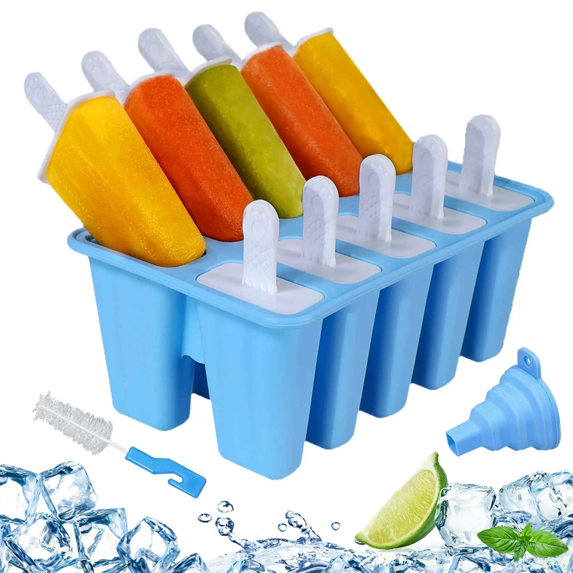 Manufacturer Direct Selling Food Grade Silicone Frozen Popsicle Moule Mold Durable Silicone Ice Cream Mold