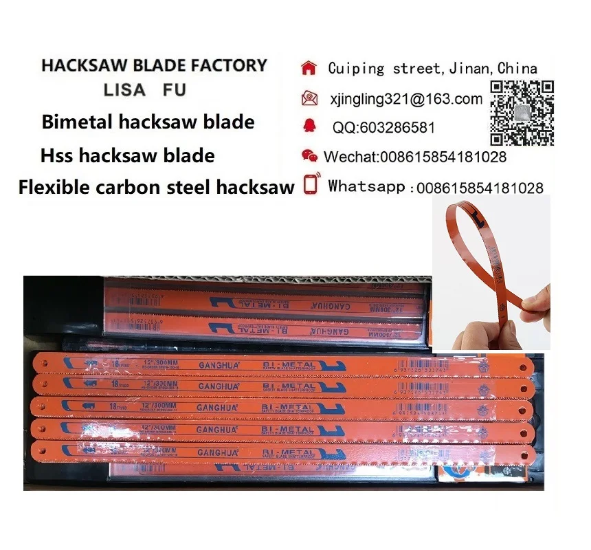 Hacksaw blade hss bimetal material