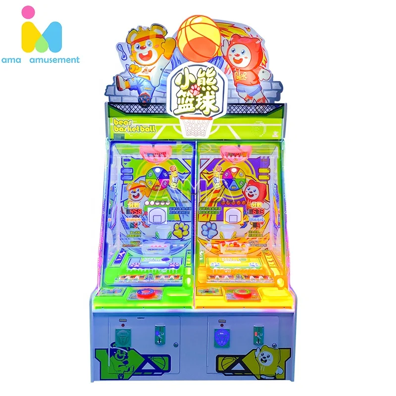 AMA 2 Players Ticket Games Indoor Coin Operated Machines Cubs Basketball Kids Arcade Game For Sale