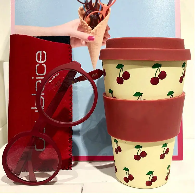 Natural Reusable Kids Eco Bamboo Fiber Coffee Tea Cup