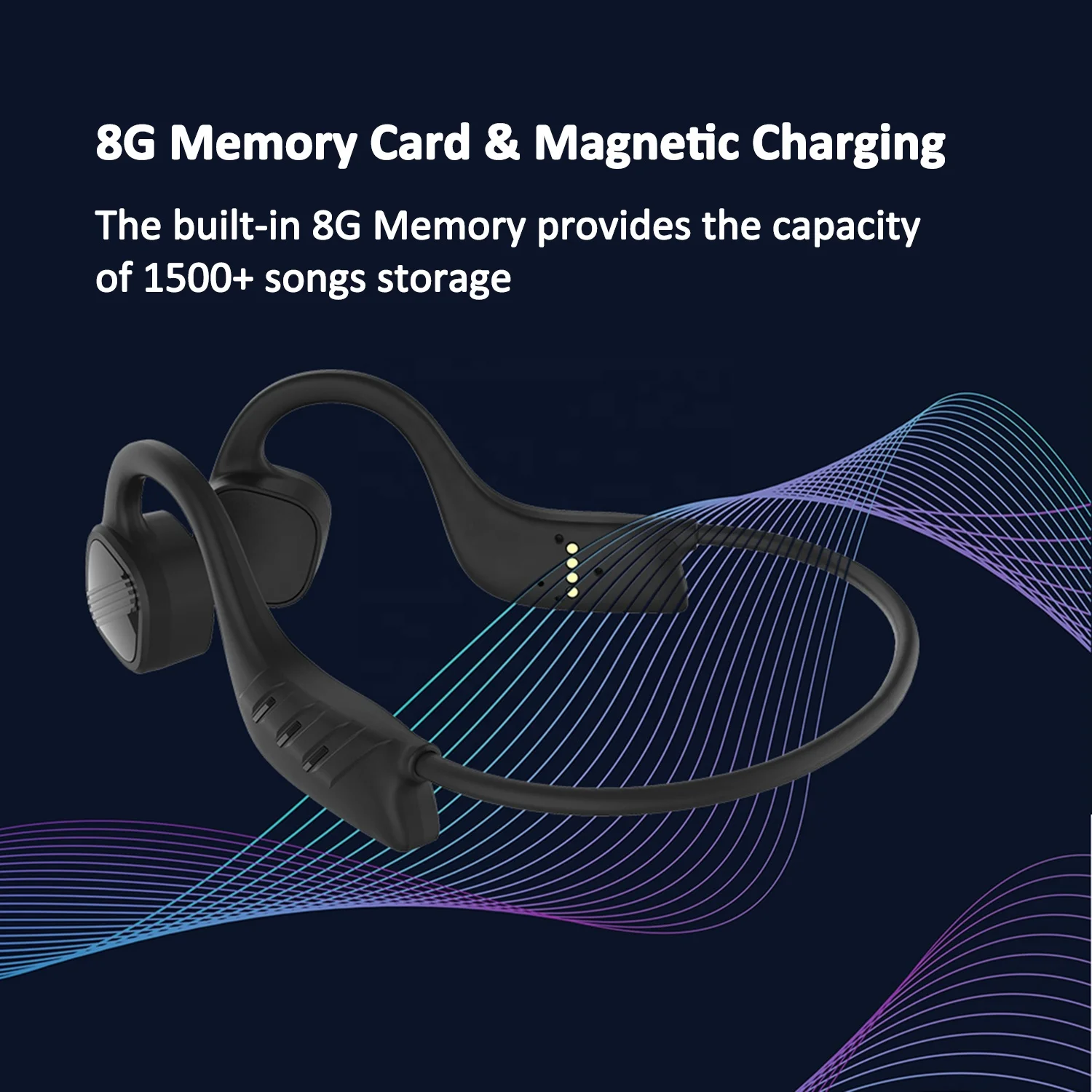 Беспроводные стереонаушники BT5.0, наушники с костной проводимостью, Bluetooth беспроводные наушники без берушей, гарнитура со встроенным микрофоном