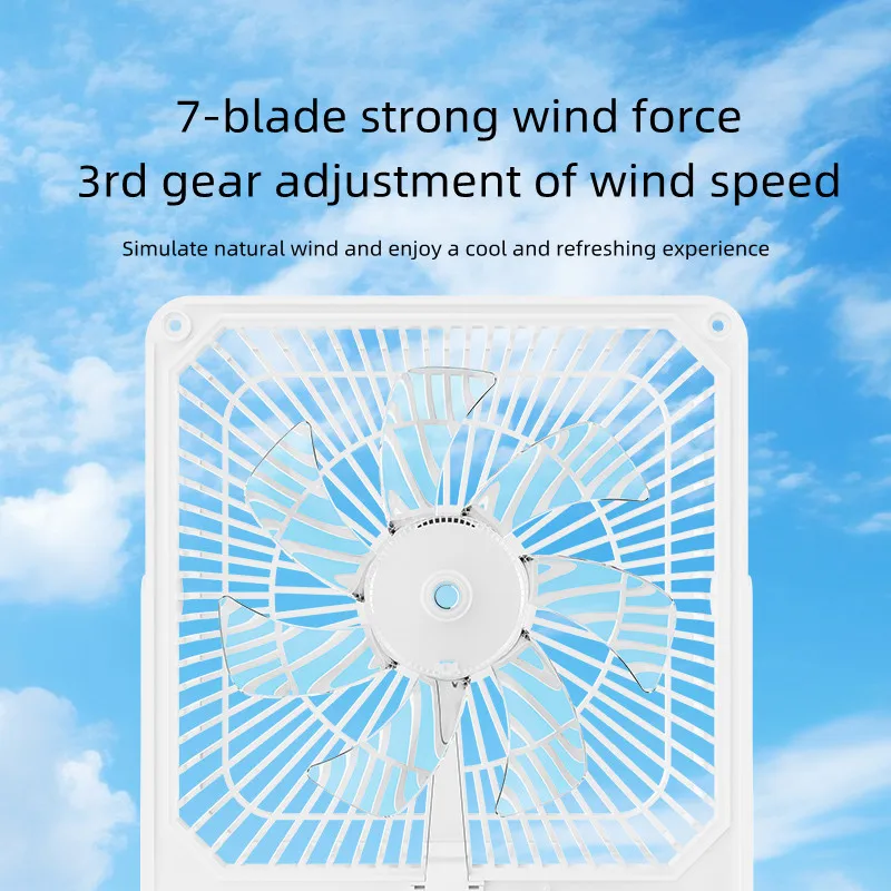 6 INCH Folding fan with Display Digital Personal Battery Operated Rechargeable small fan mini desktop fan