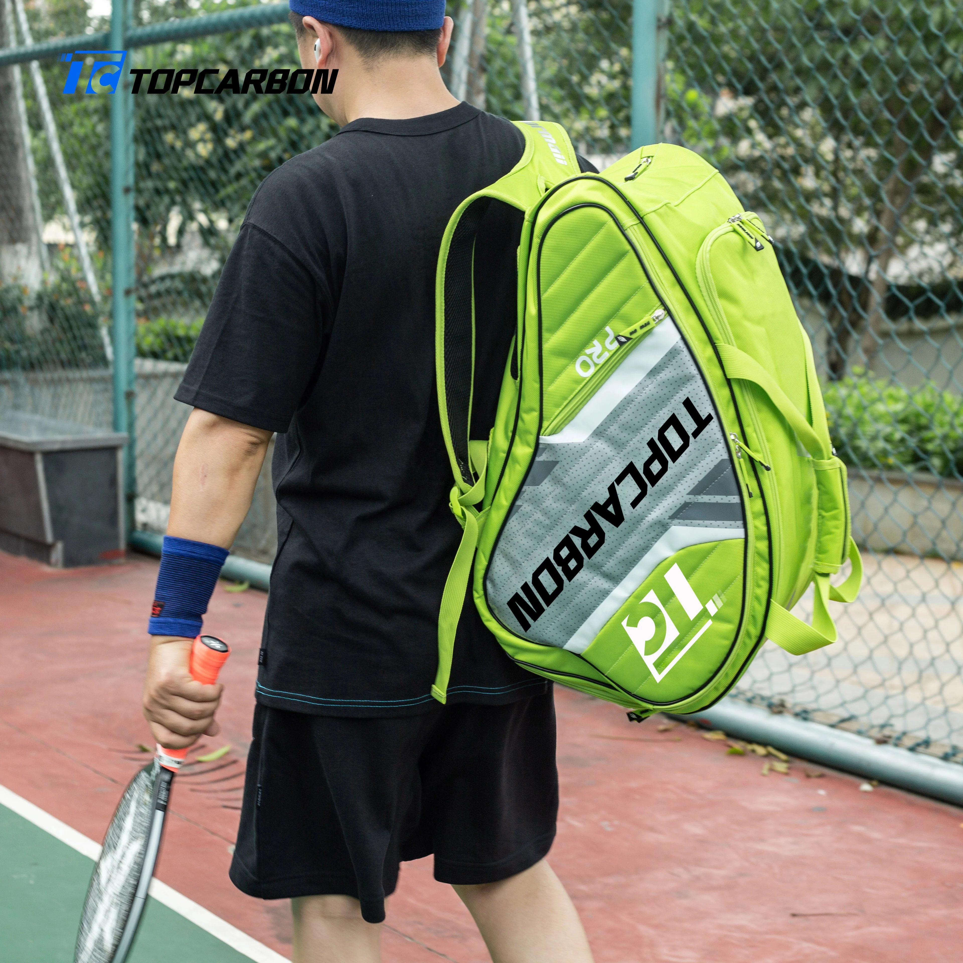 2024 New Waterproof Travel Pickleball Tennis Rackets Sport Backpack Paddle Padel Racket Athletic Bag Nylon 1680D