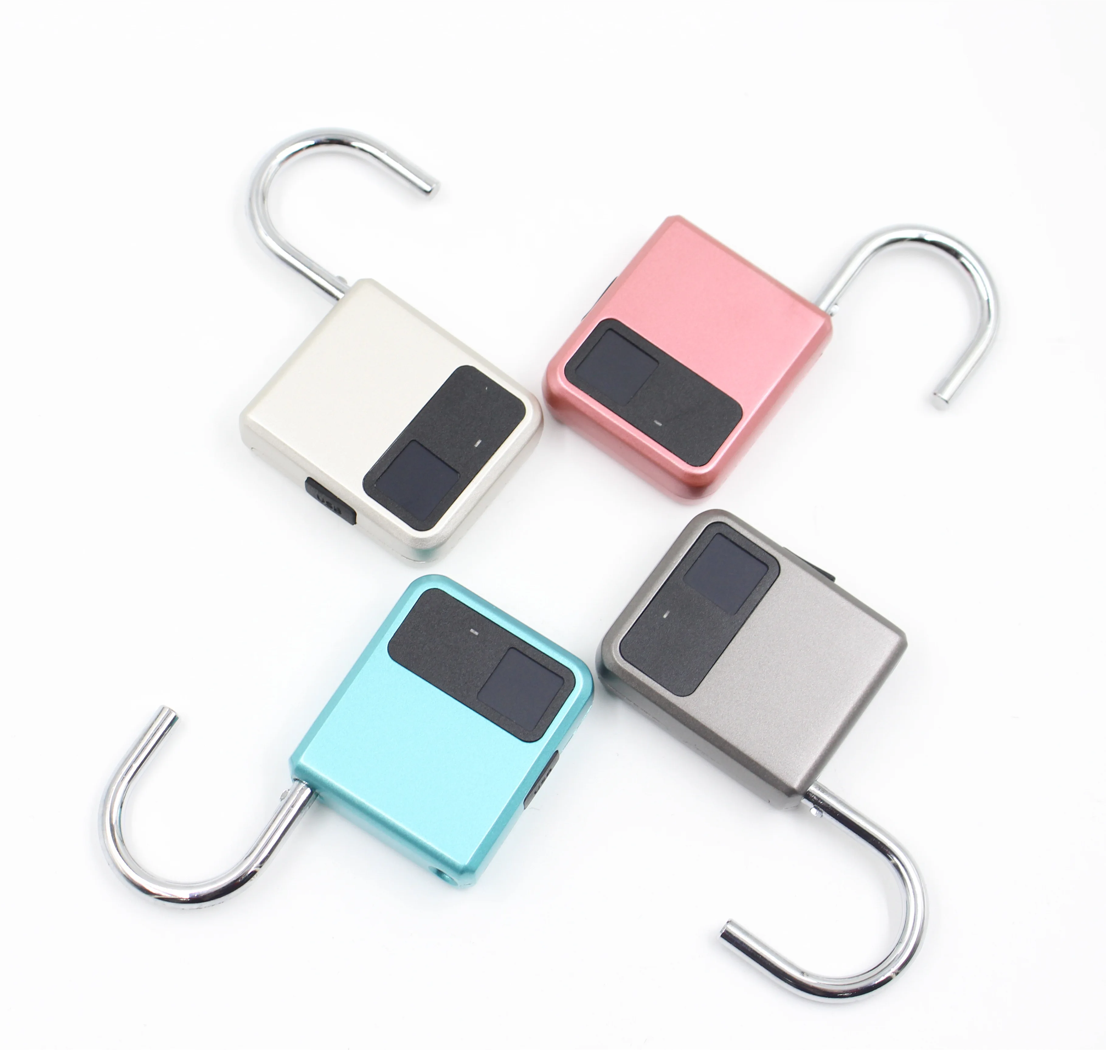 Square Colorful Smart Padlock with Fingerprint