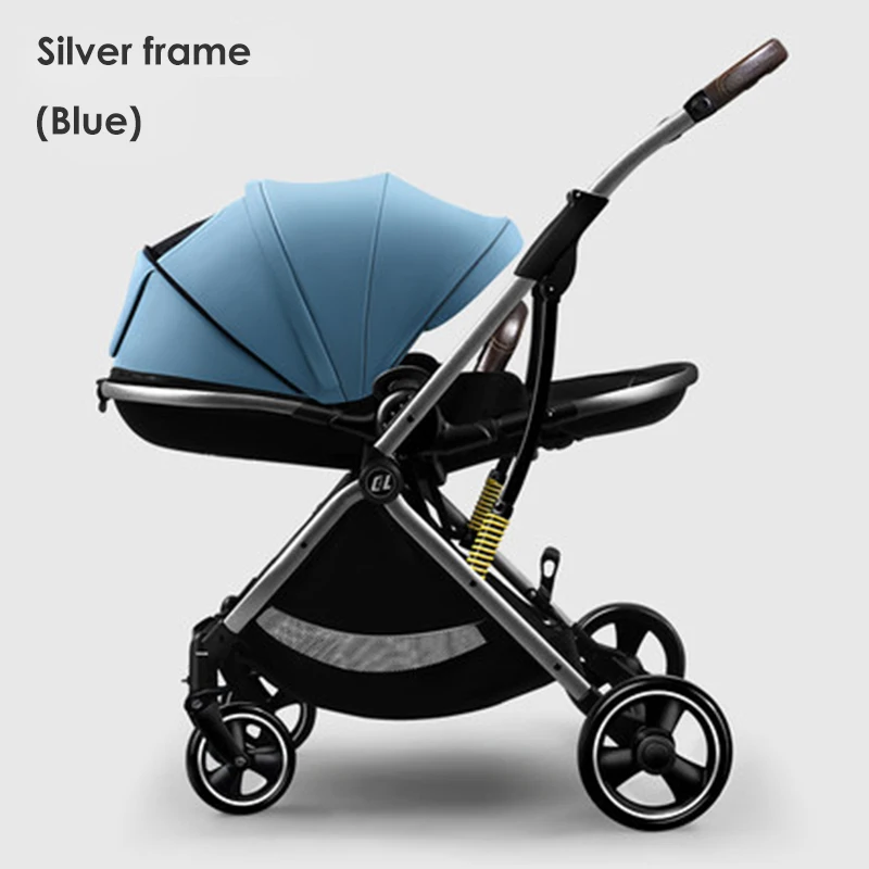 oem custom 360 front wheel stroller baby luxury foldable can sit or lie two-way lightweight folding high landscape baby stroller