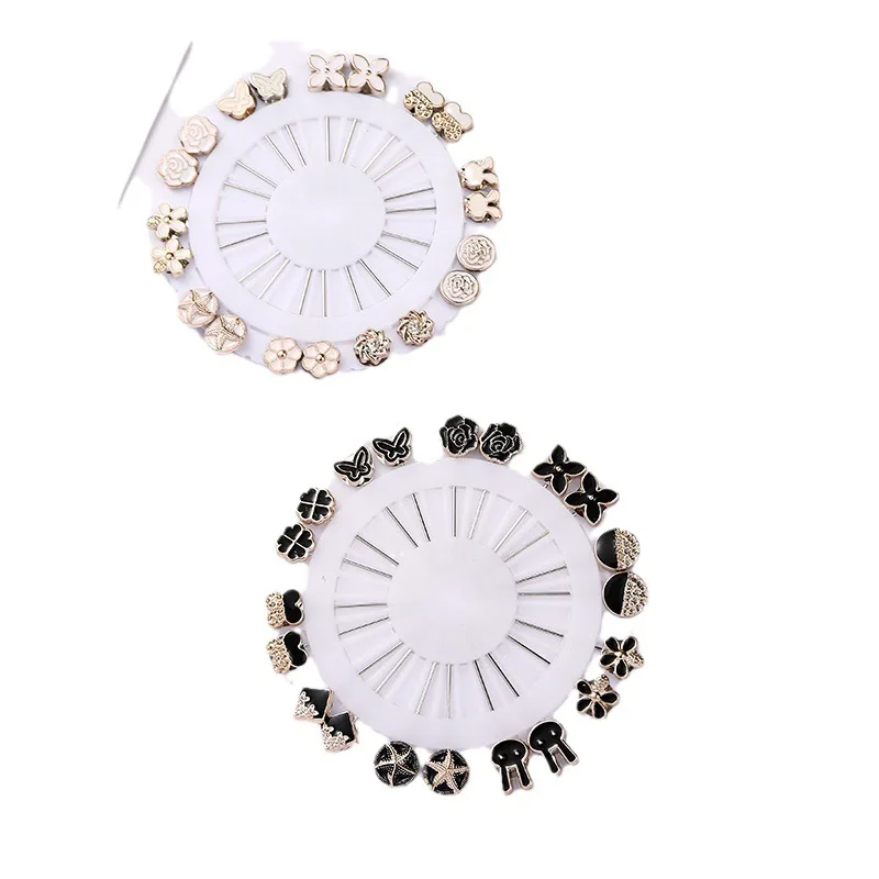 20 Pins/Plate Wholesale Trendy Brooch Pins For Women Scarf Accessories Long Safty Pin Brooch