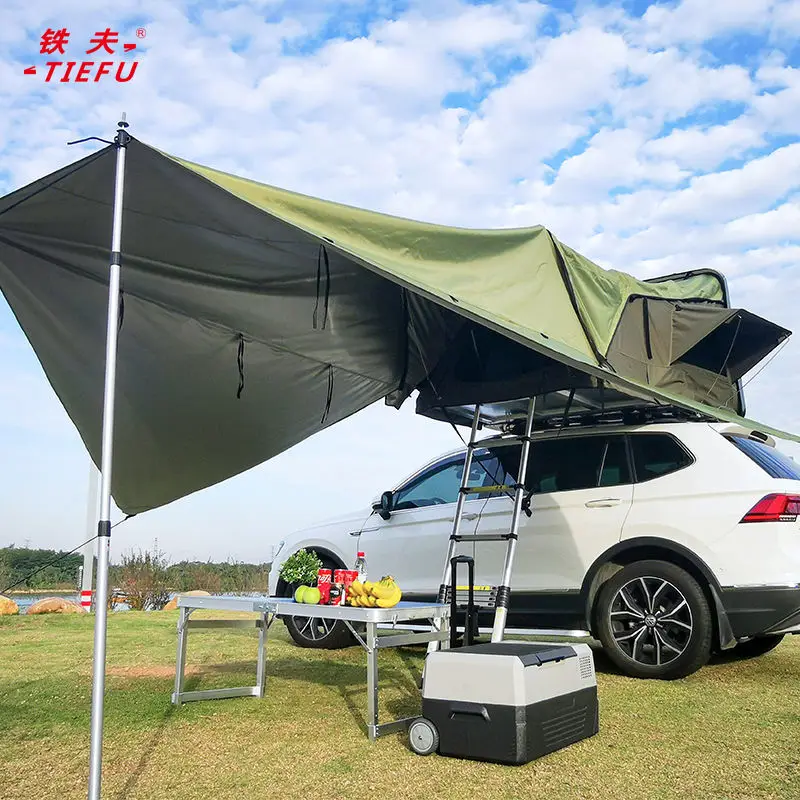 High Quality Car Rooftop Tent Outdoor Camping Hard Shell Pop Up Car Roof Four-Season Tent