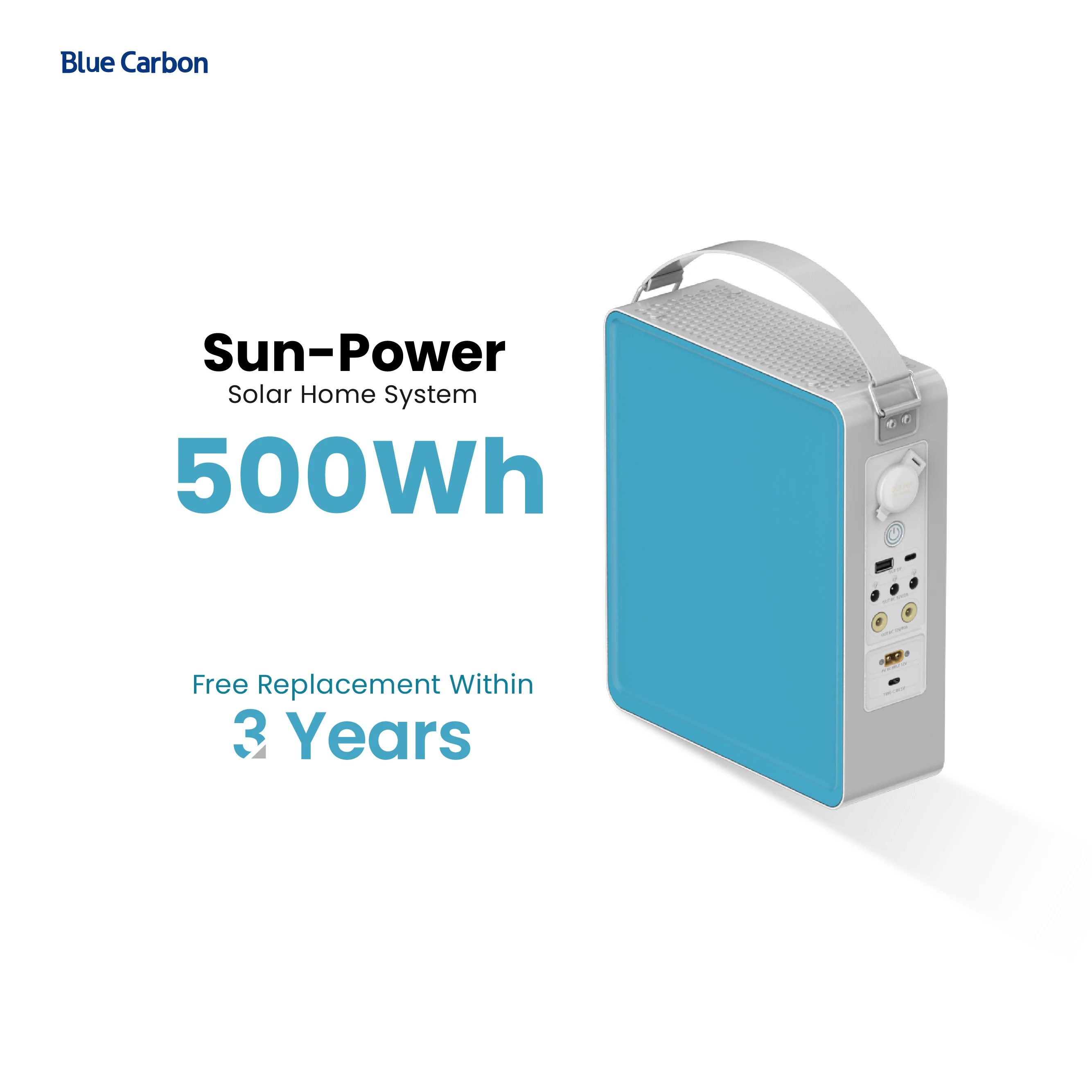 Blue Carbon High Quality 500WH Lifepo4 Battery More Than 6000 Cycles Household Solar Uninterrupted Portable Lithium Battery