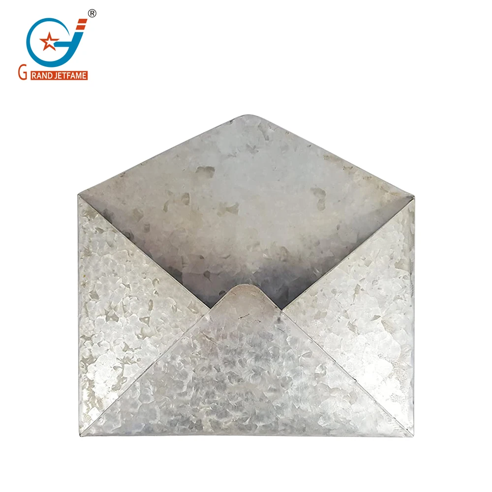 Настенный подвесной Декор-конверт из оцинкованного металла, в деревенском винтажном стиле, декоративный держатель-органайзер, уникальная карманная почта в стиле ретро