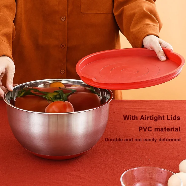 Set of 3 Pcs Best Selling Quality Seasoning Basin Stainless Steel Bowl For Fruit Salad