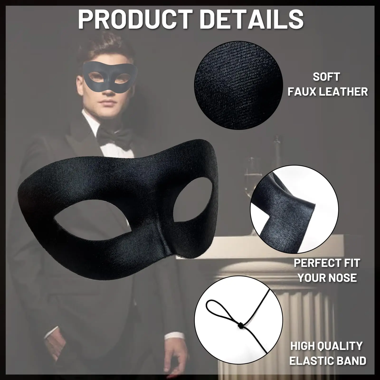 Masquerade mask for men venetian halloween costume mask mens mascarade party