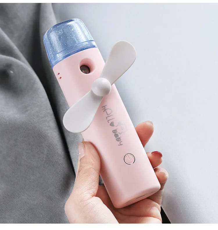 Popular Design Mini Fan with Waterproof Spray Portable Spray Fan Cute Water Spray Fan