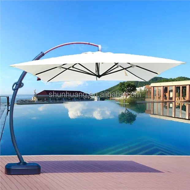 High Quality Strong Double Commercial Patio Large Outdoor Swimming Pool Side Cafe Sun Umbrella Parasol for Garden Yard