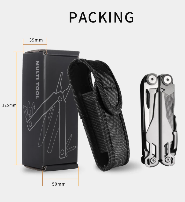 18 in 1 Survival Pocket Multifunction Folding Full Locking Multi Tool Combination Camping Multitool Pliers