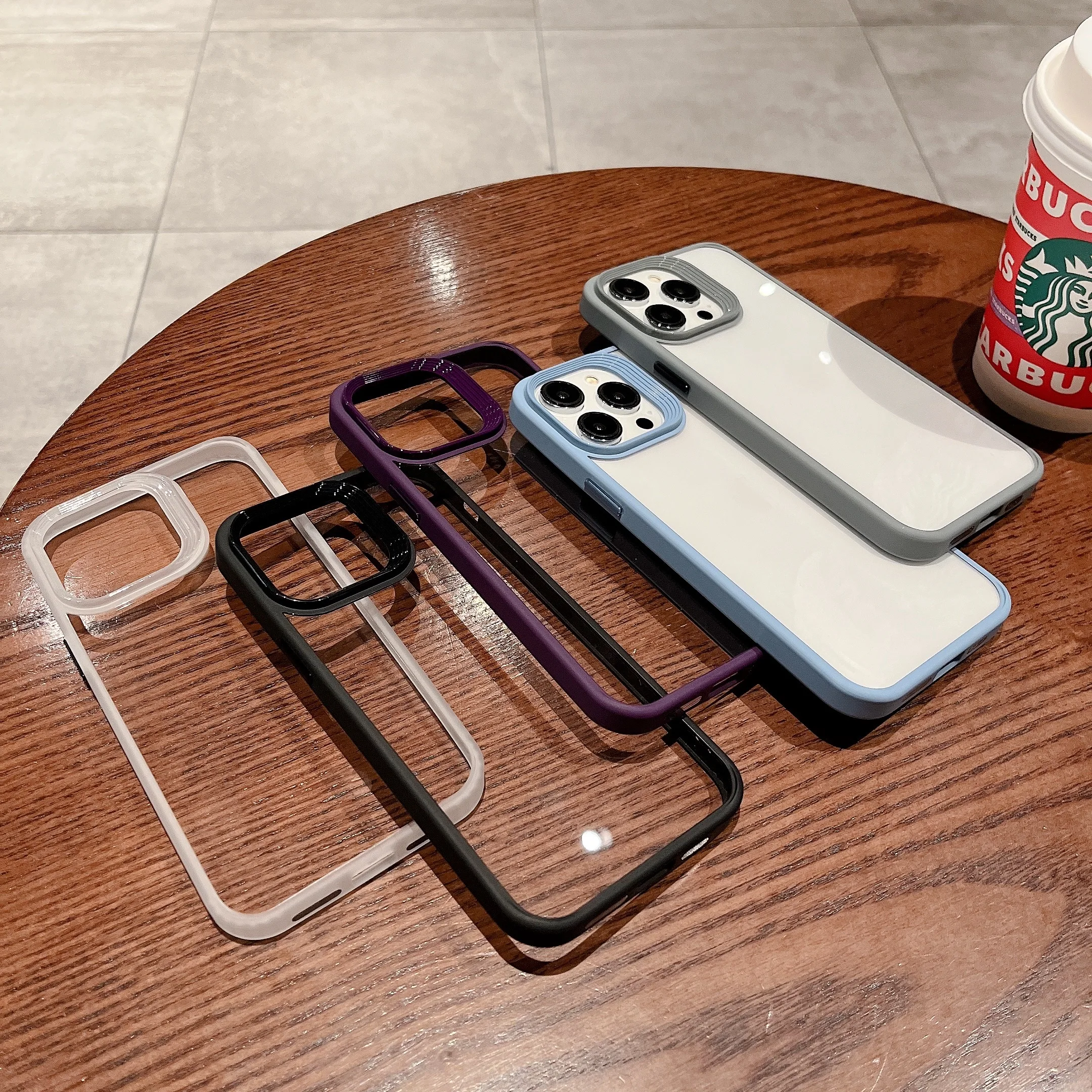 Premium Quality Phone Cover PC hard Cell Phone Case for iPhone 14 pro max 13 12  PRO With Dustproof Net