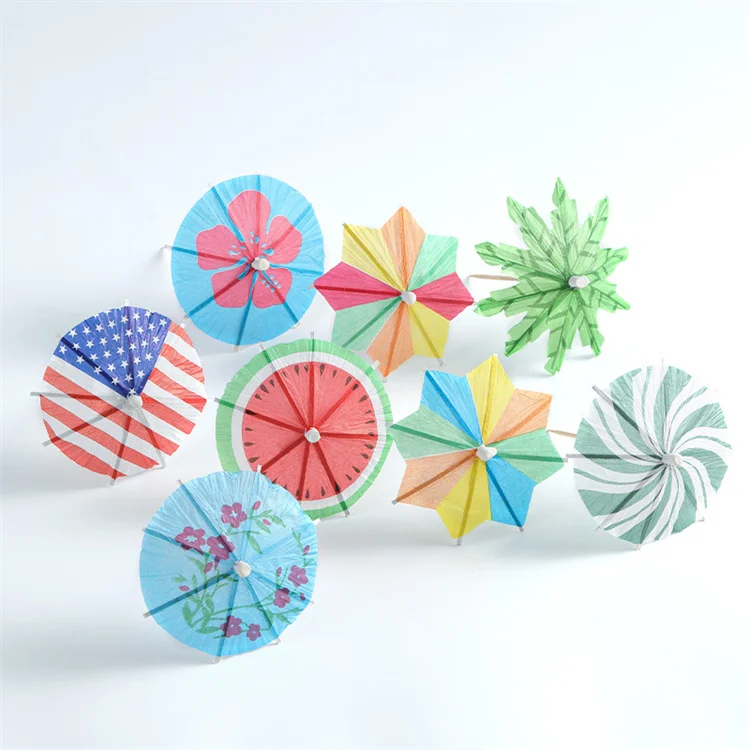 Bambus Pineapple Palm Leaf Fruit Bamboo Stick Summer Hawaiian Party Decorations Bamboo Skewer Umbrella Cocktail Picks For Drinks