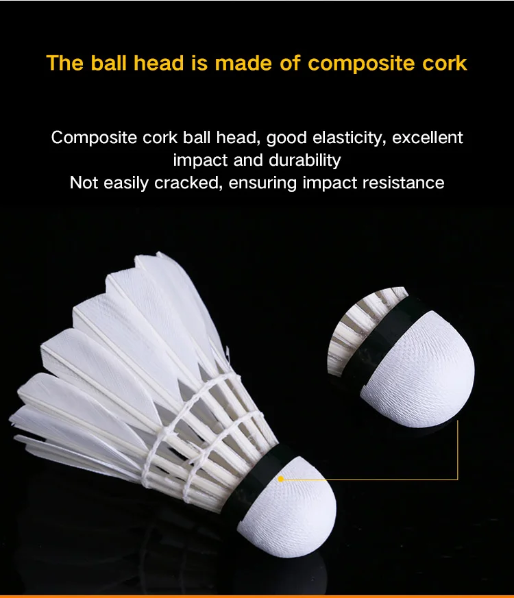 Original K2K3K5 Class Badminton Shuttlecock with Goose Feather A+ Durability and Flight for International Tournaments