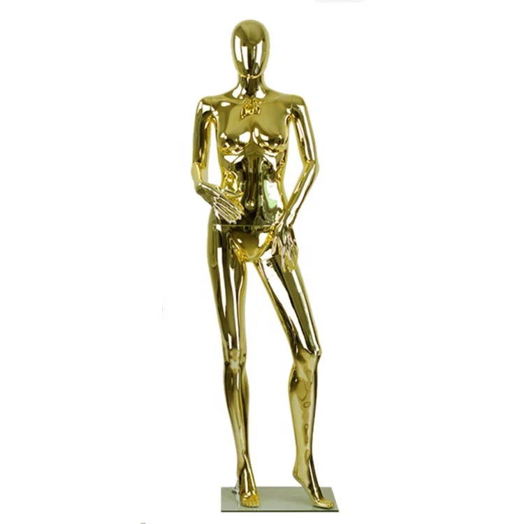 GFP-1 новые модные абстрактные женские пластик хром золото манекен для одежды на дисплее