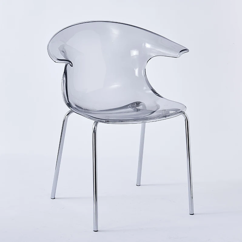 Wholesale Modern Acrylic Dining Chair Simple Stackable Plastic PC Clear Chair for Coffee Shop Restaurant