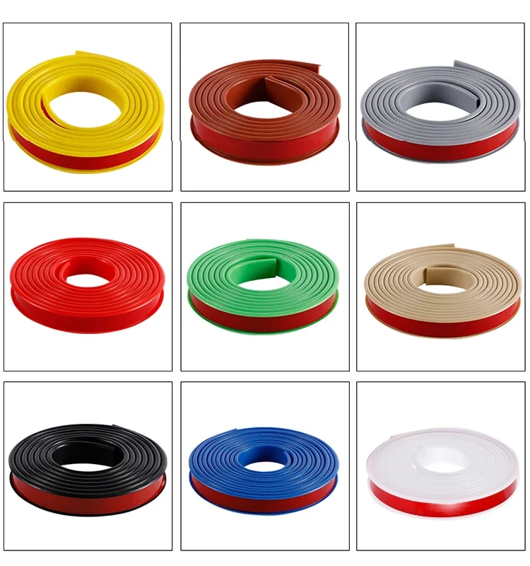 Rubber u edge band PVC TPE flexible self adhesive edge banding tape rubber edge banding for furniture